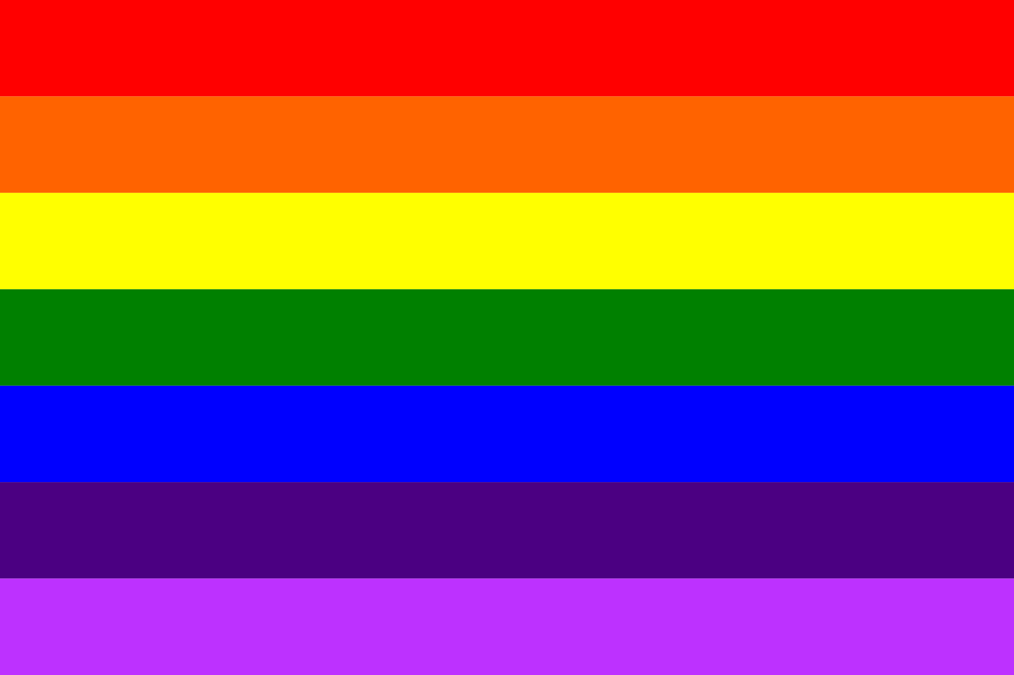 Normally a rainbow flag appears